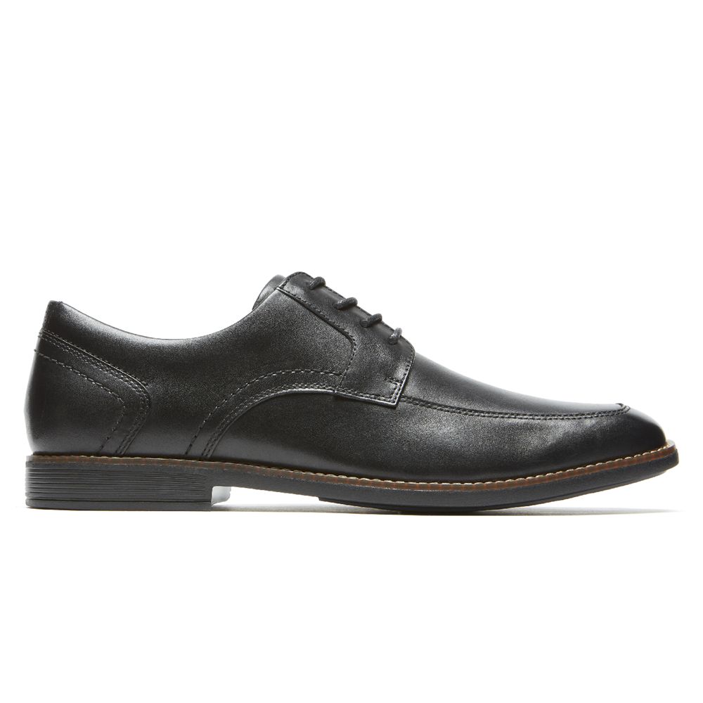 Rockport Canada Slayter Apron Toe - Mens Oxfords Black (MAE018465)